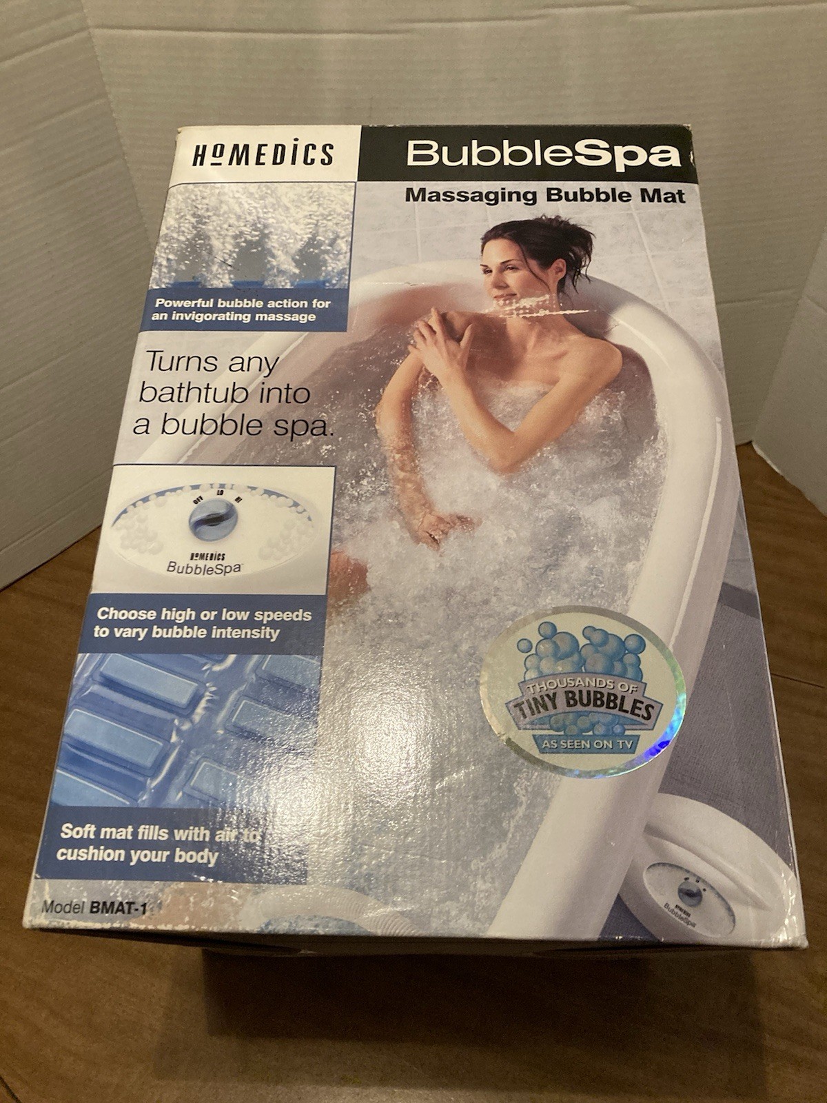 HOMEDICS Bubble Spa Massage Bubble Mat w/ Heat Bath Tub Massager Bathtub BMAT-1