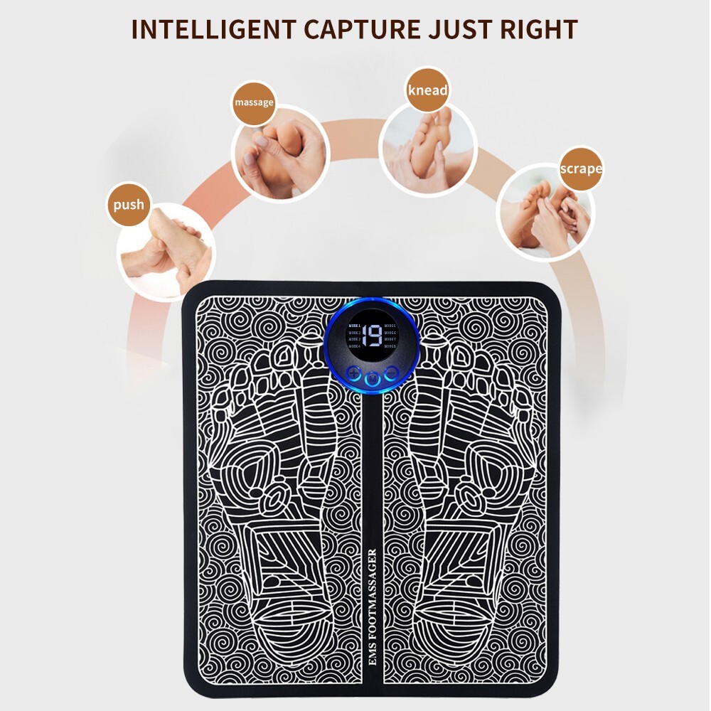 Fatigue Savior Intelligent Tens Massage Pad Vibrator Feet Leg Muscle Stimulator