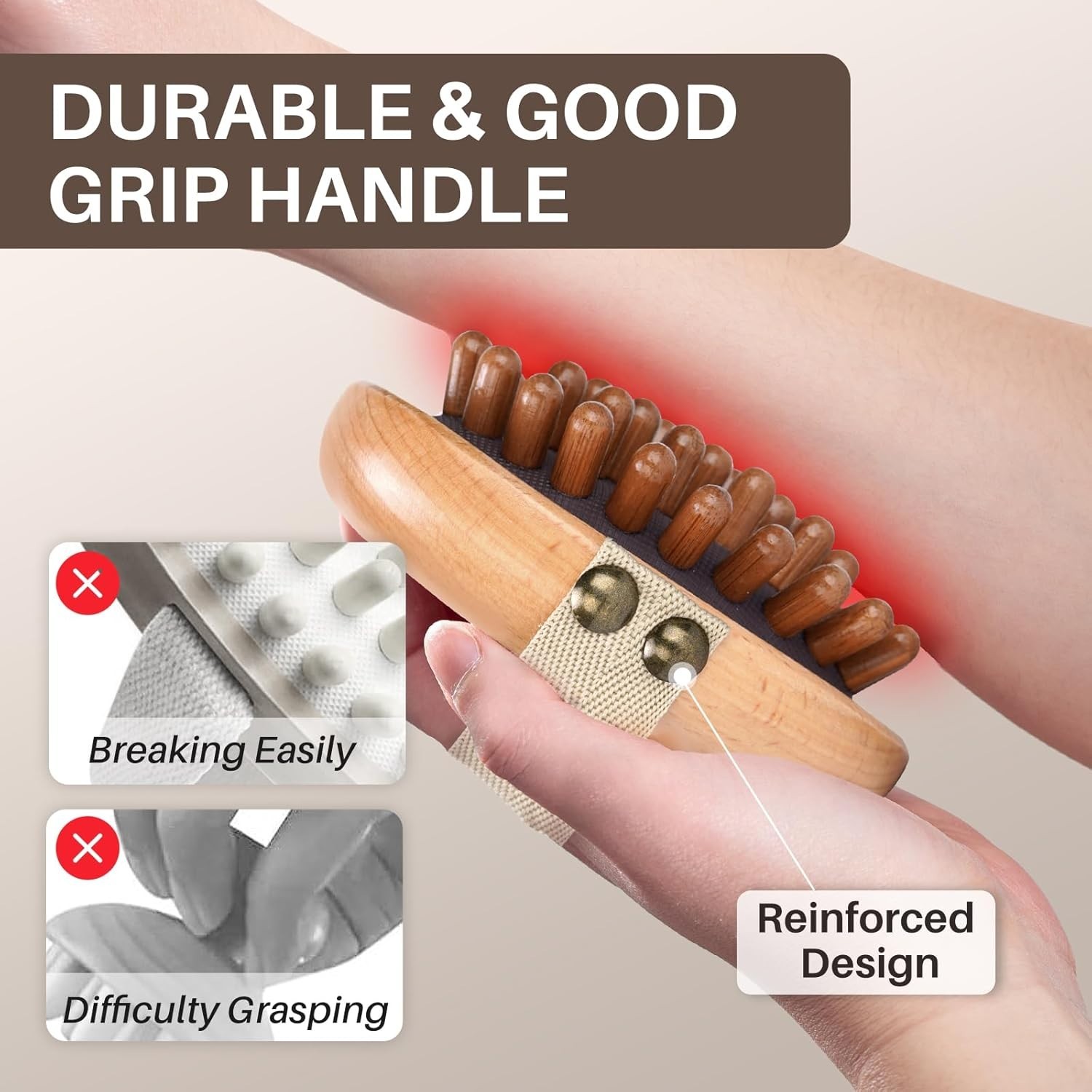 Wood Therapy Massage Tool for Cellulite Lymphatic Drainage Body Brush