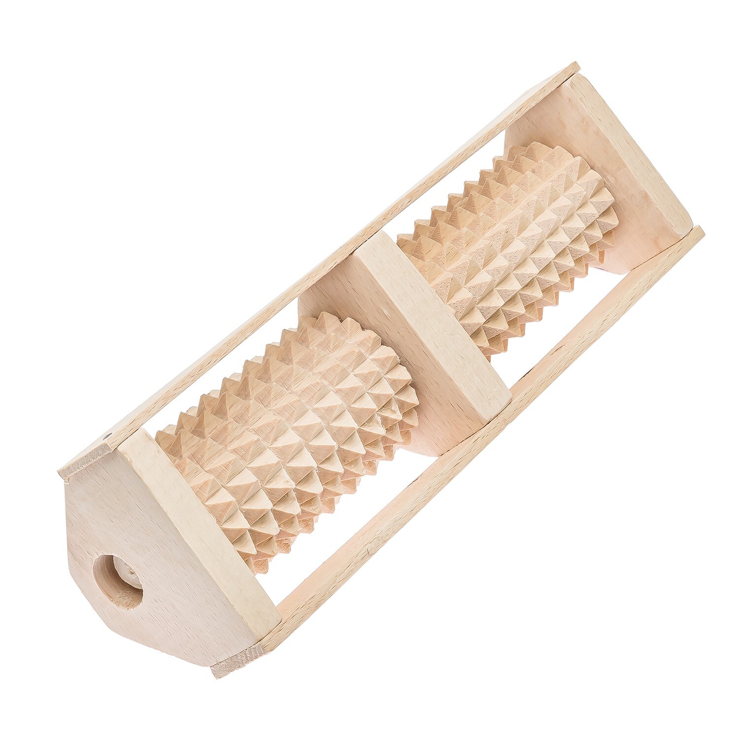 Wooden Foot Roller Massager, 2 Rollers for Both Feet, 25x7x5 cm (9.8×2.8×2 in)