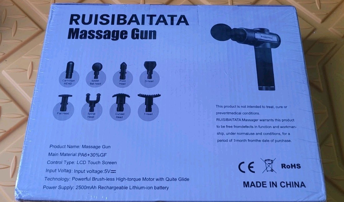 RUISIBAITATA Massage Gun Deep Tissue Percussion Massager 20 Speed LCD New