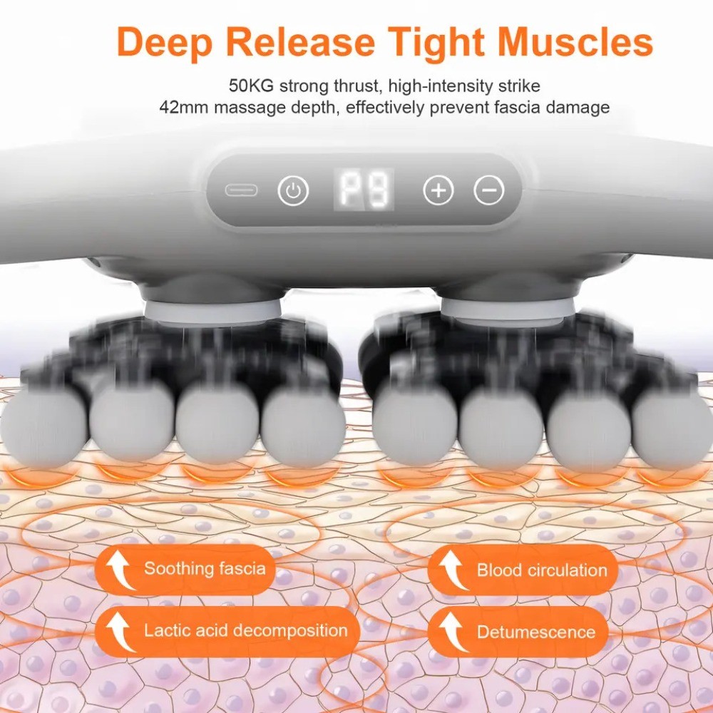 42-Head Massage Gun Set, Deep Tissue Percussion Muscle Massager, Body Massager