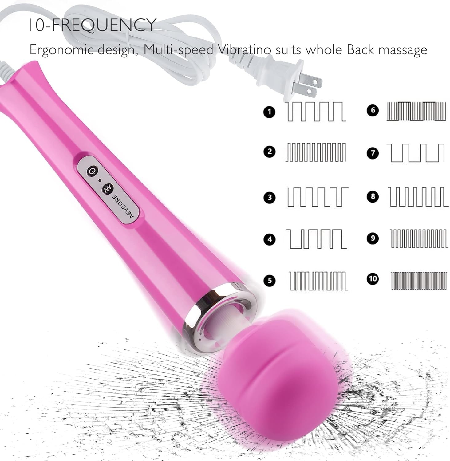 Rose Red Electric Massager – Strong Back and Neck Relief with Speed Control