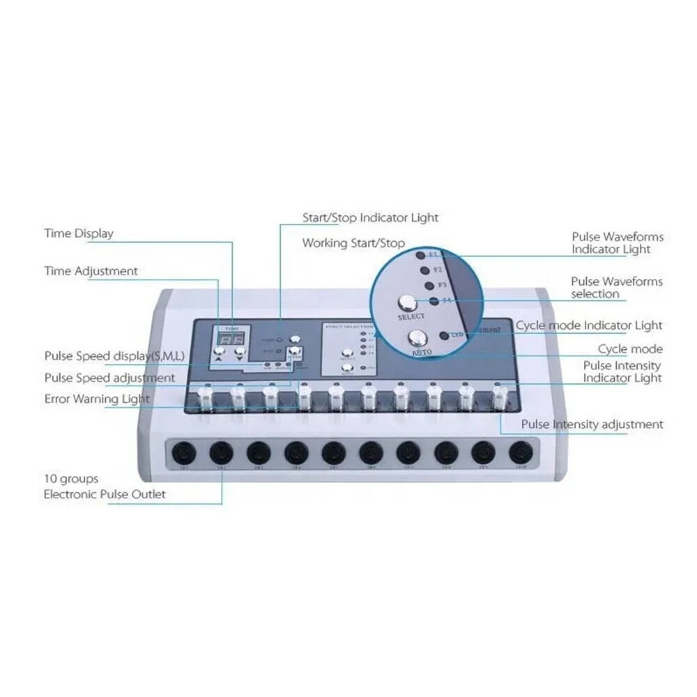 3 in 1 Electric Muscle Stimulator Massager EMS Slimming Machine Weight Loss BIO