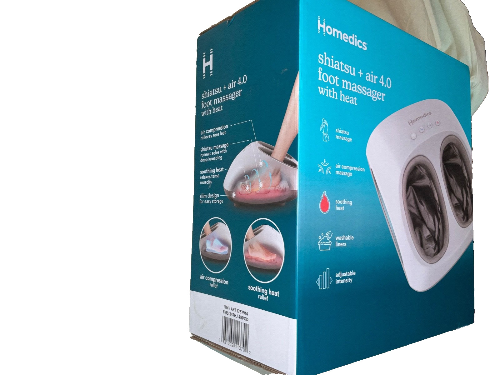 Homedics Shiatsu + Air 4.0 Foot Massager with Heat new in box never opened