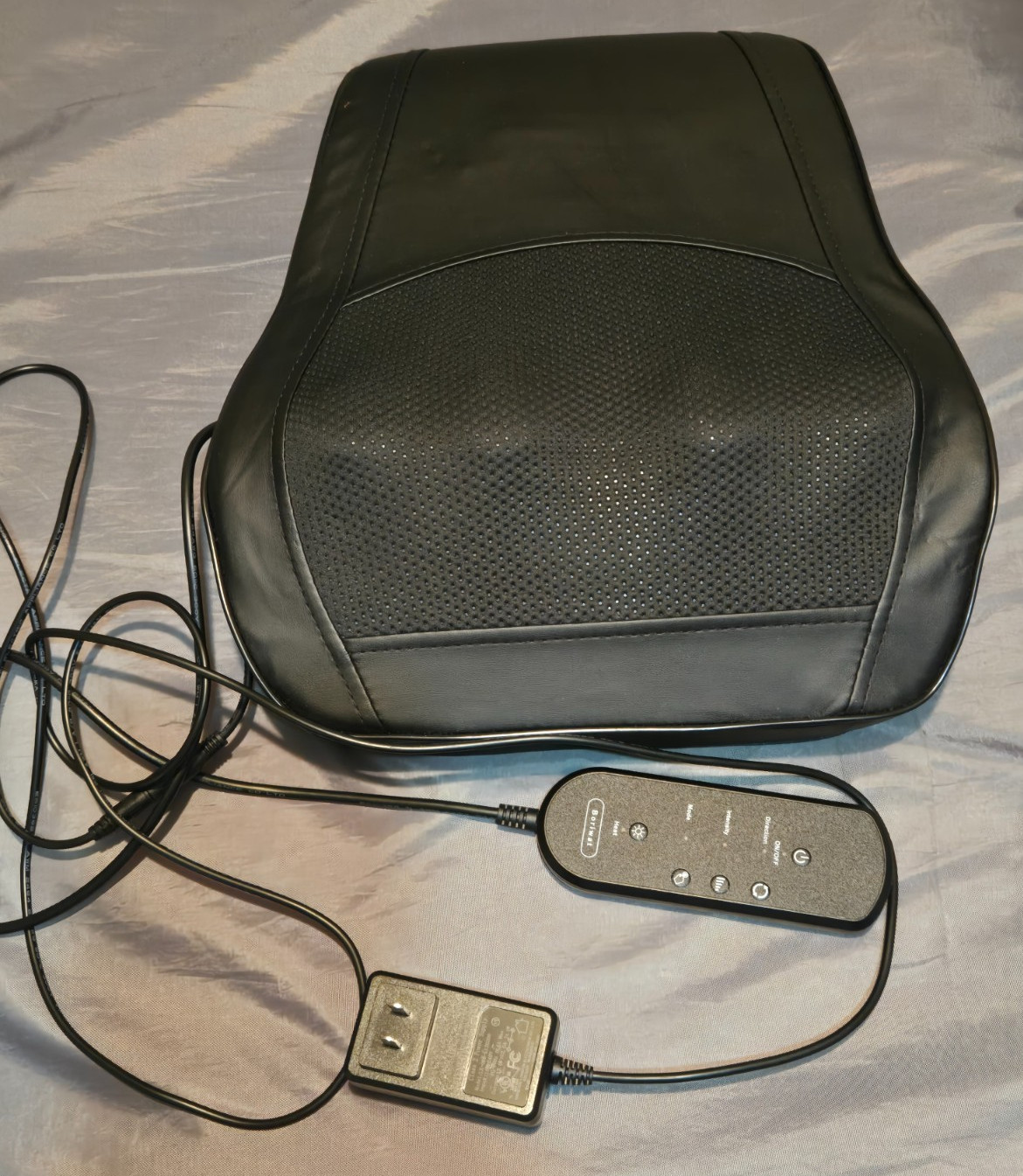 Boriwat Back Massager w/ Heat 3D Kneading Massage Pillow for Back Neck Shoulder