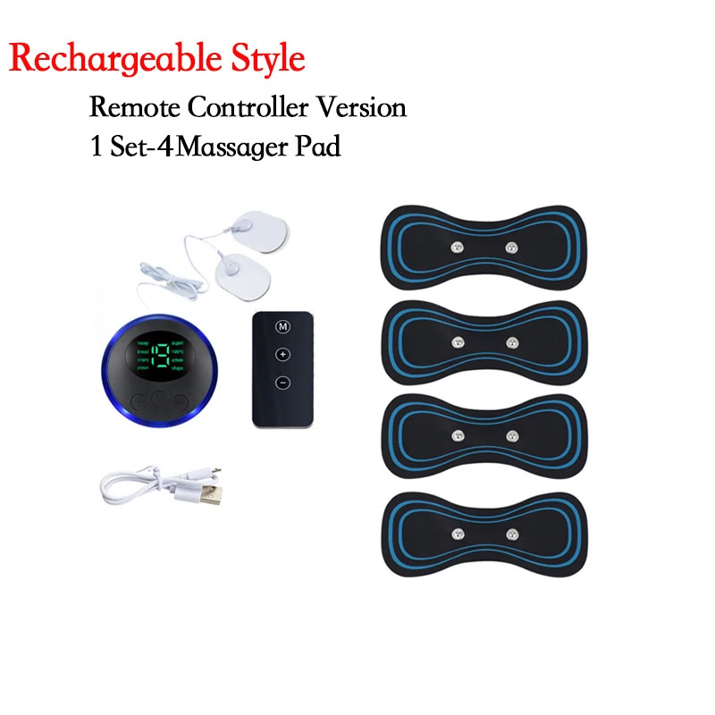 Portable Electric EMS Neck Massager: Muscle Relax & Cervical Spine Stimulator