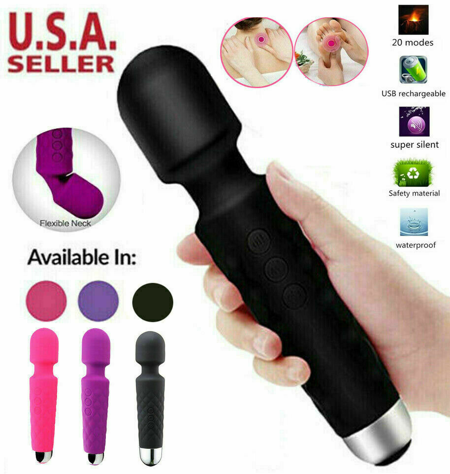 Multi-Speed Rechargeable Neck Body Arm Leg Personal Massage Wand Massager