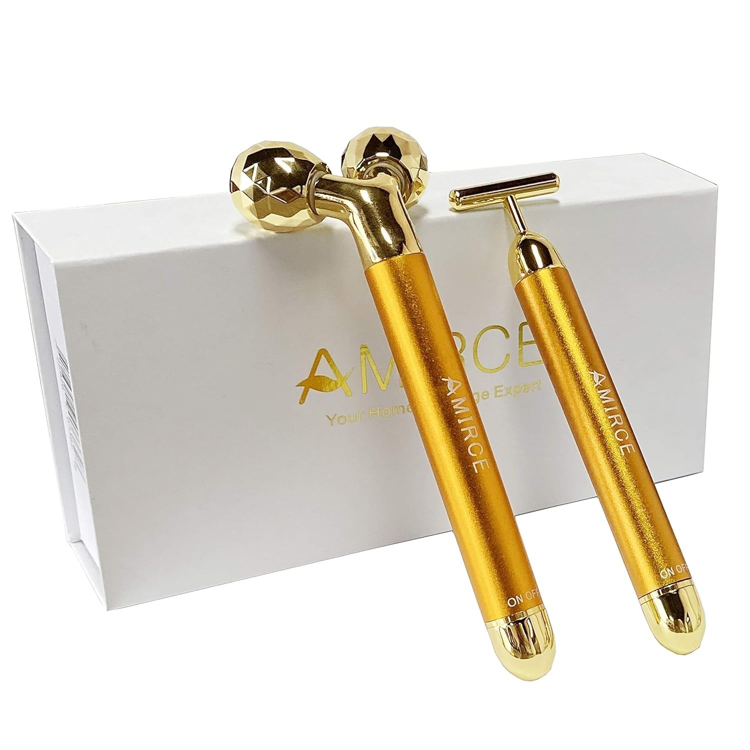 Electric Facial Roller Massager Kit with 3D and T Shape Design for Skin Care
