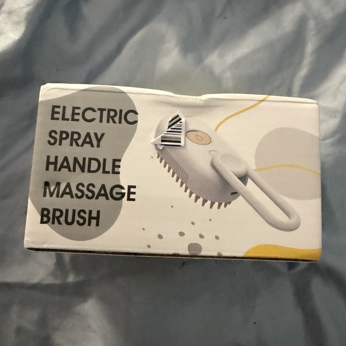Electric Spray Handle Vibrating Body Massage Brush USB Rechargeable White