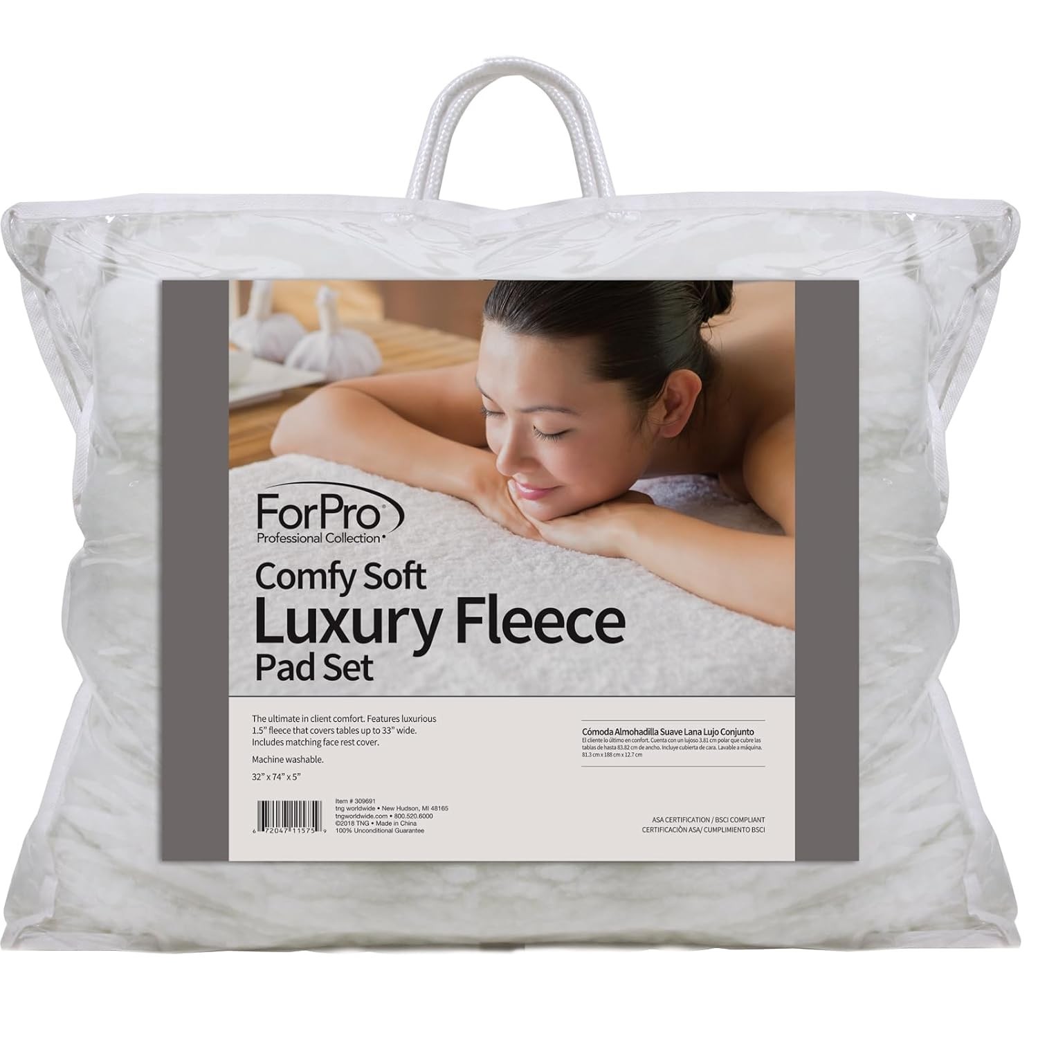 ForPro Professional Collection Comfy Soft Luxury Fleece Massage Pad Set, Extra