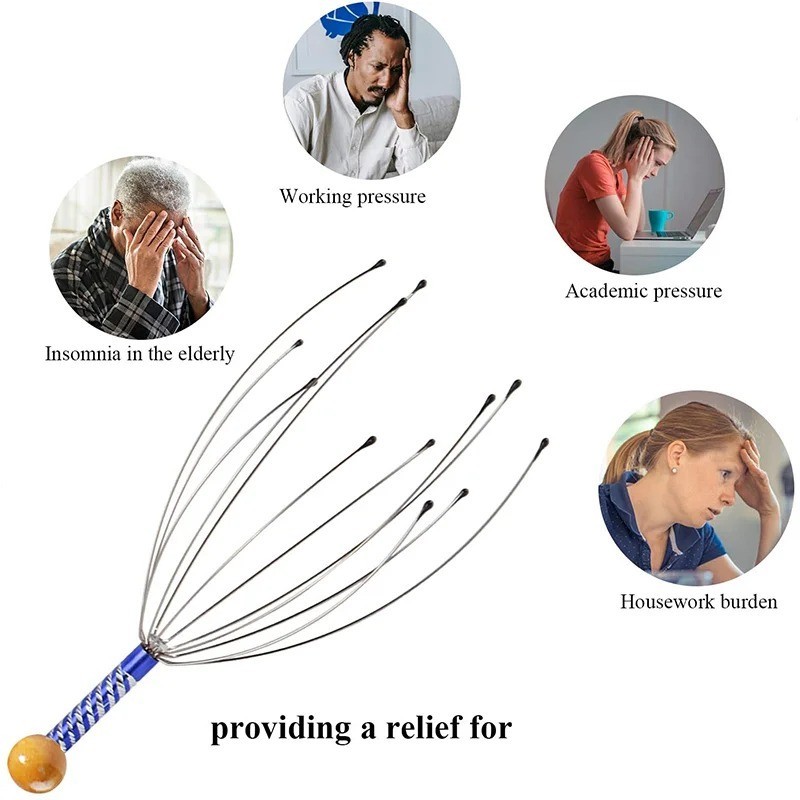 Octopus Head Massager Scratching Scalp Relaxation Relief Body Massager Scratcher