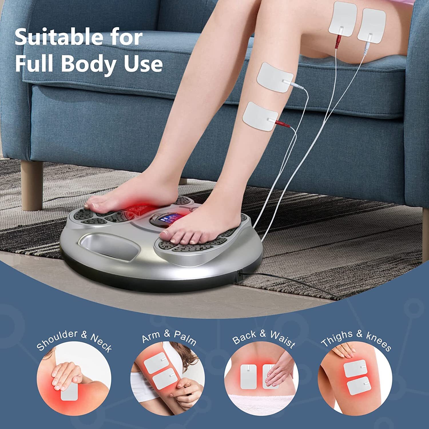 Foot Massager Machine Stimulator Pain Swelling Relief Blood Circulation Booster