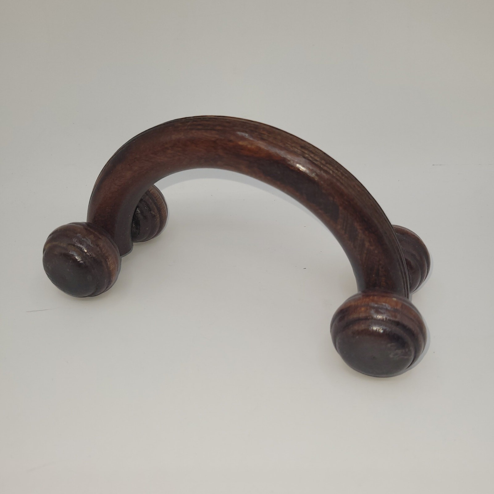 Dark Wood Four Wheel Back Massager with Handle 7″x3.5″