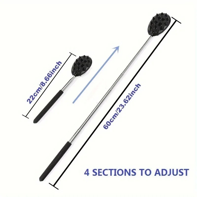 Adjustable Cactus Back Scratcher Massager 2 Spike Sizes PVC Itching Stick