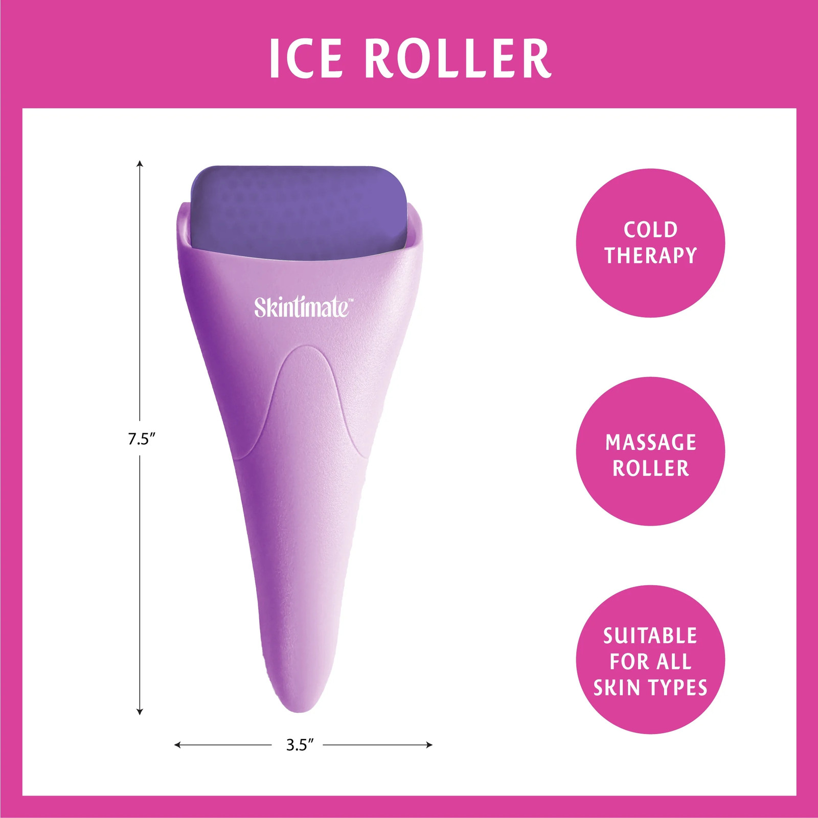 Cold Therapy Ice Roller for Puffiness, Collagen, Muscle Relief