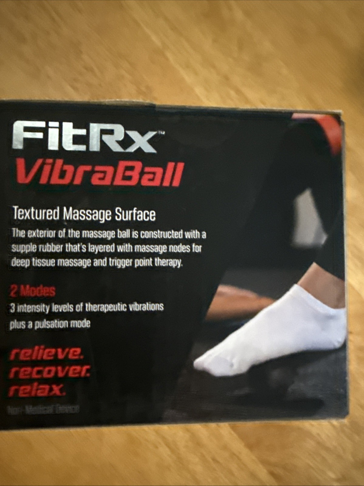 FitRx VibraBall Vibrating Massage Roller Lightweight Rechargeable Quiet/Powerful