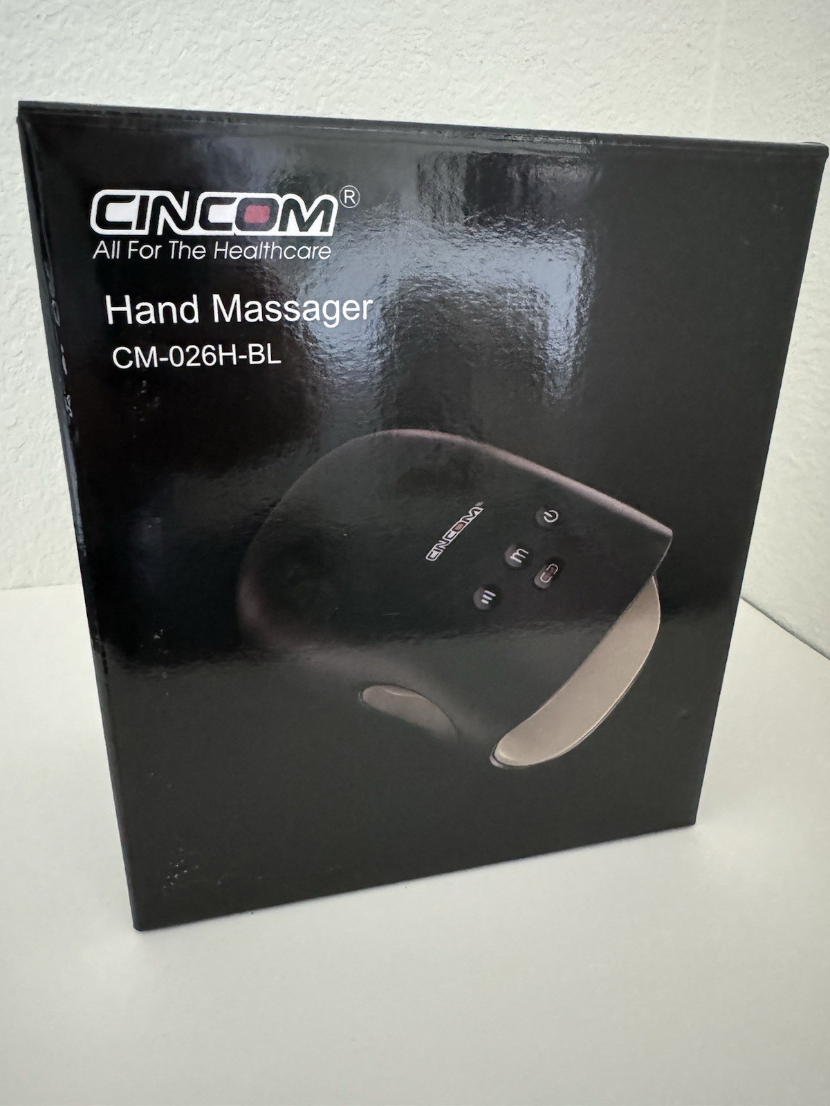 CINCOM Rechargeable Hand Massager, NEW Heat and Compression (Black) CM-026H-BL