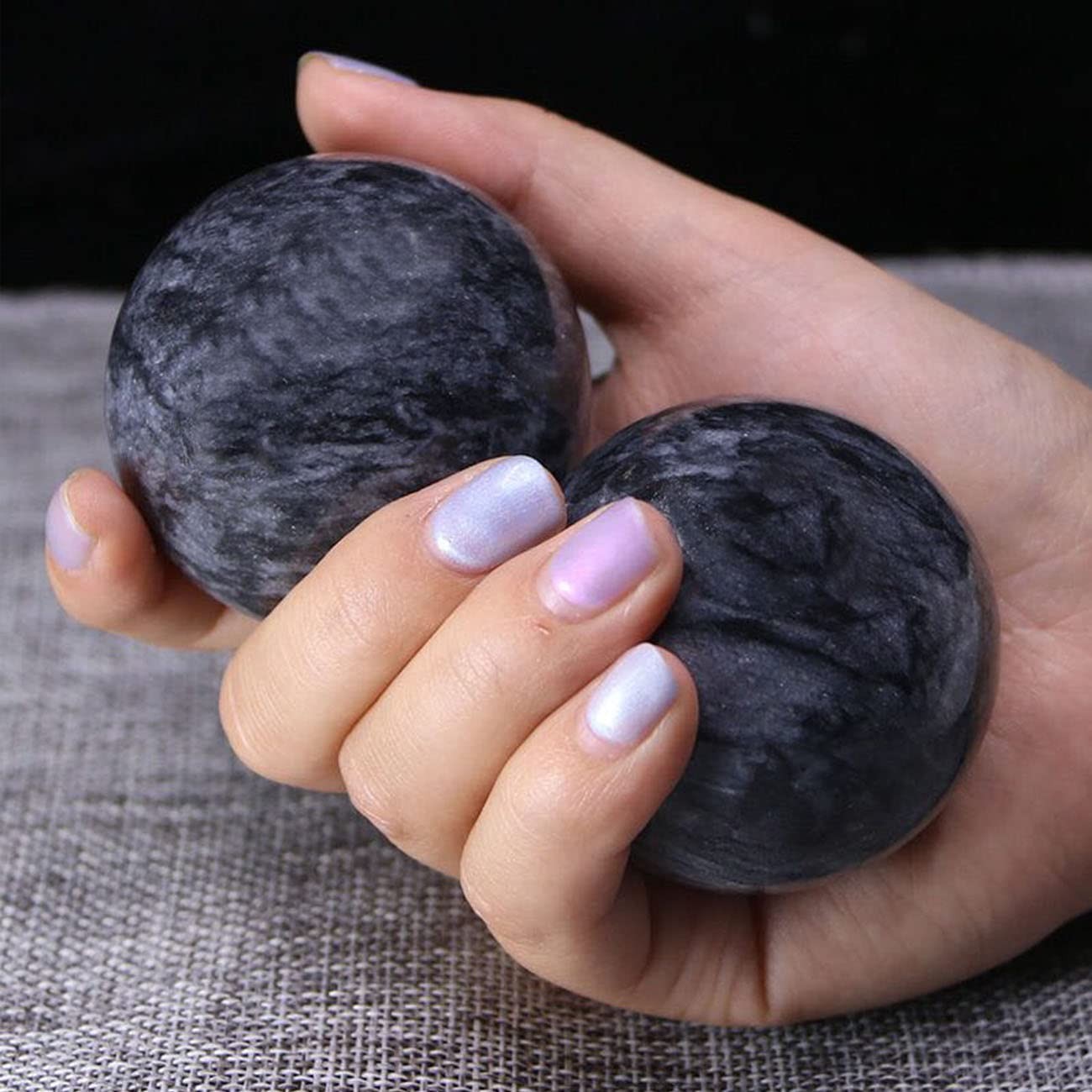 Yepmlrt Dark Gray Baoding Ball, Chinese Health Sports Massage Ball, Used for …