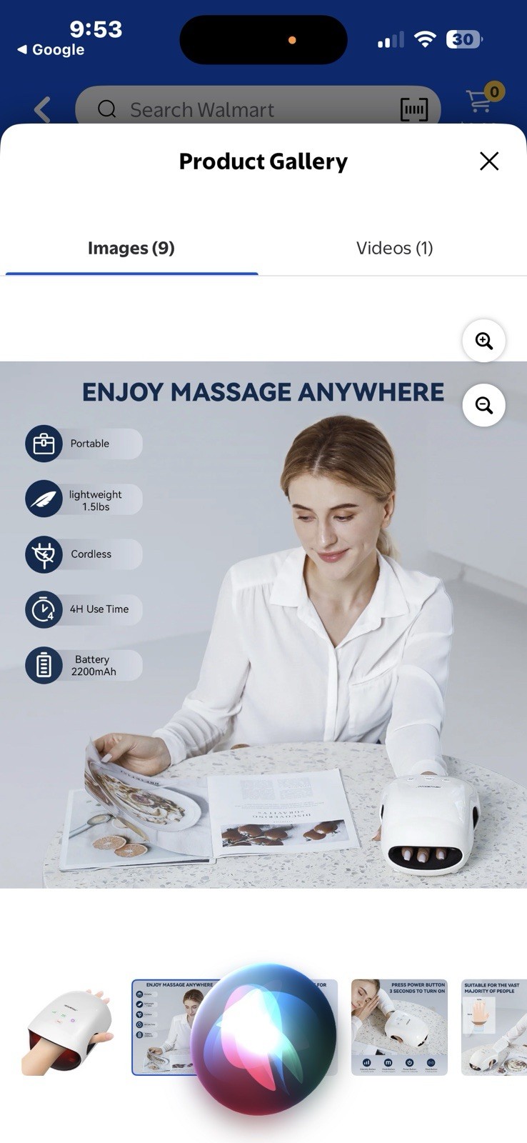 CINCOM CM-026H-BU Hand Massager w/ Heat & Compression – Open Box