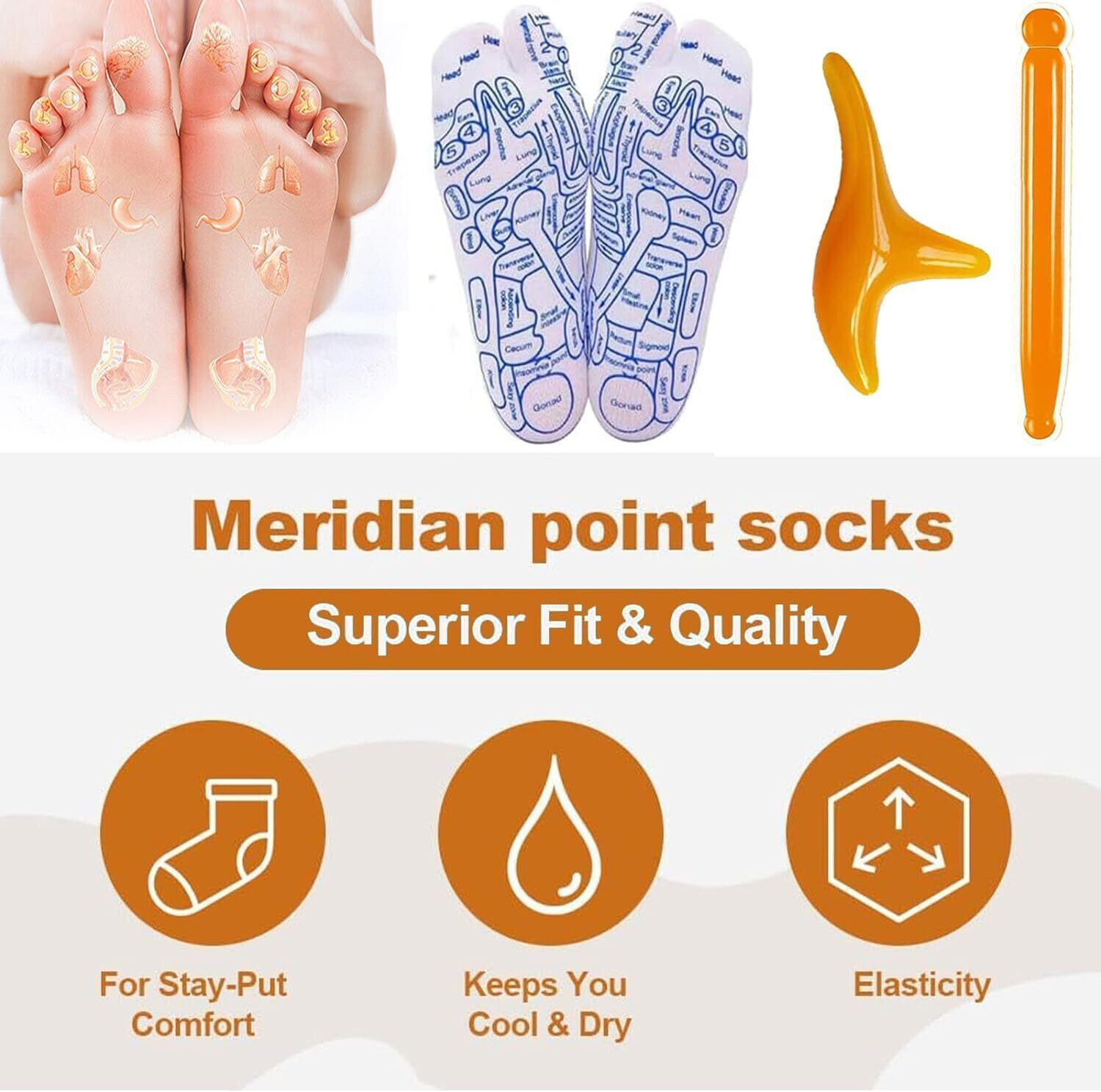 Reflexology Socks W Trigger Point Massage Tool Foot Massage Sock gloves