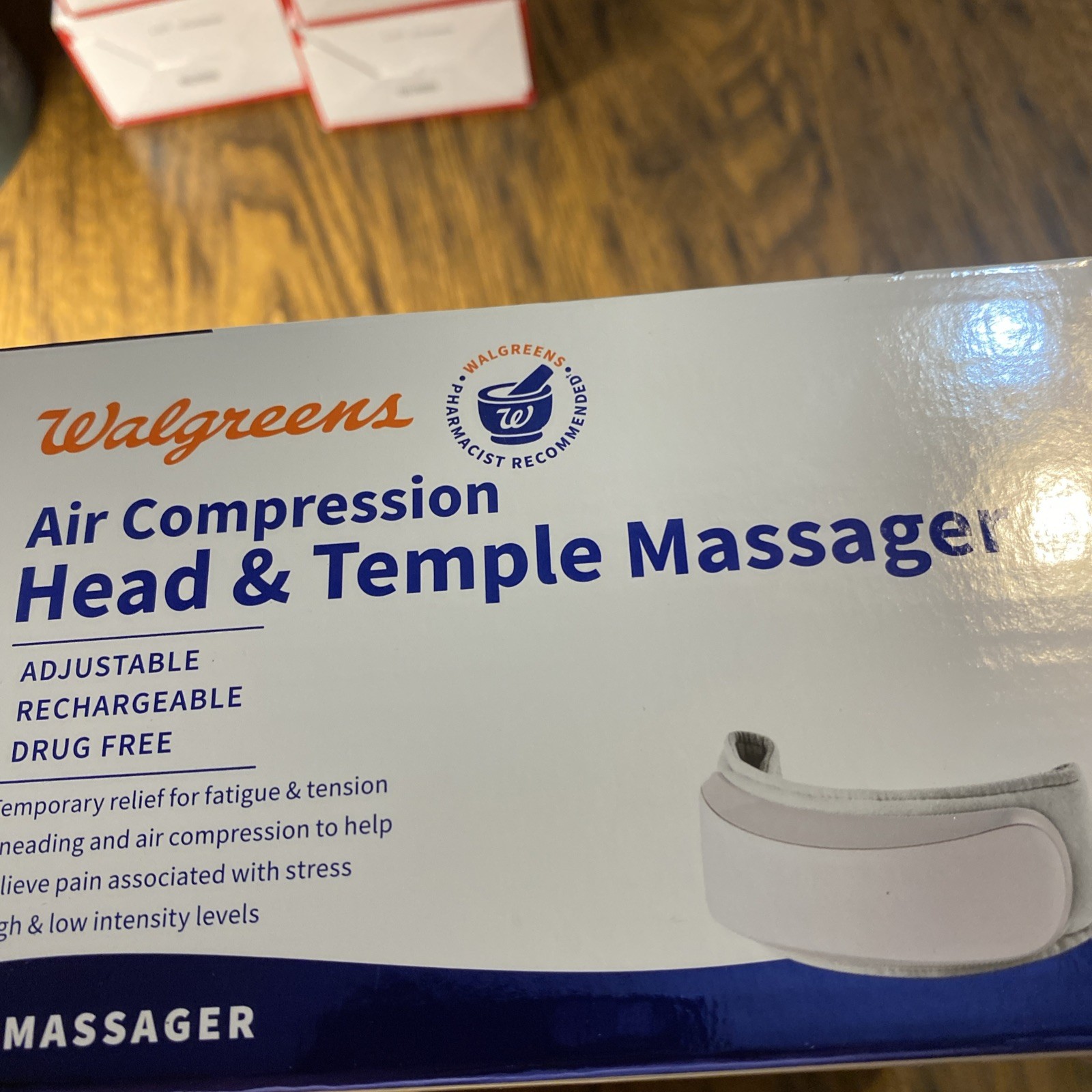 Air Compression Head Temple Massager Adjustable, Rechargeable ( Lot Of 2 ) New !