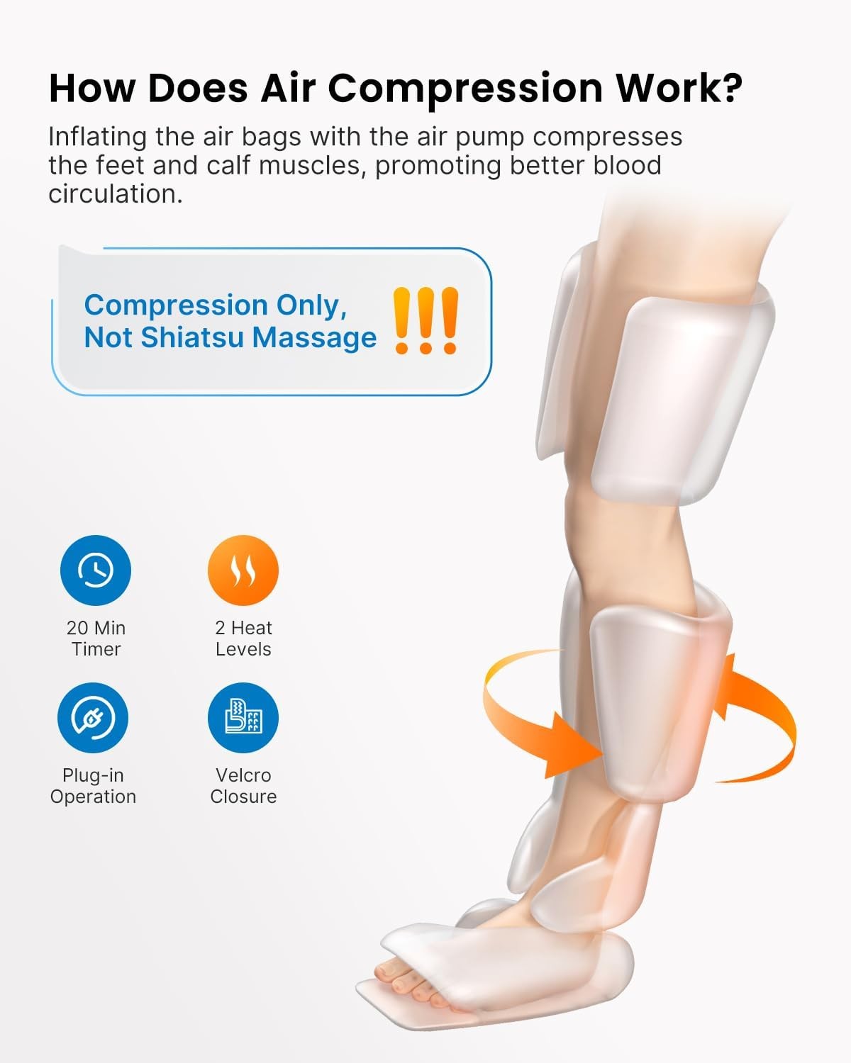 RENPHO Leg Massager FSA HSA Eligible, Compression Boots for Pain Relief Recovery