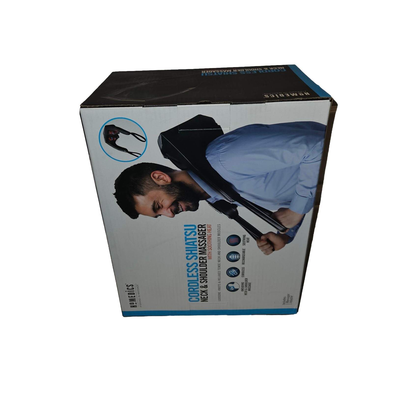 Cordless Shiatsu Neck & Shoulder Massager With Soothing Heat