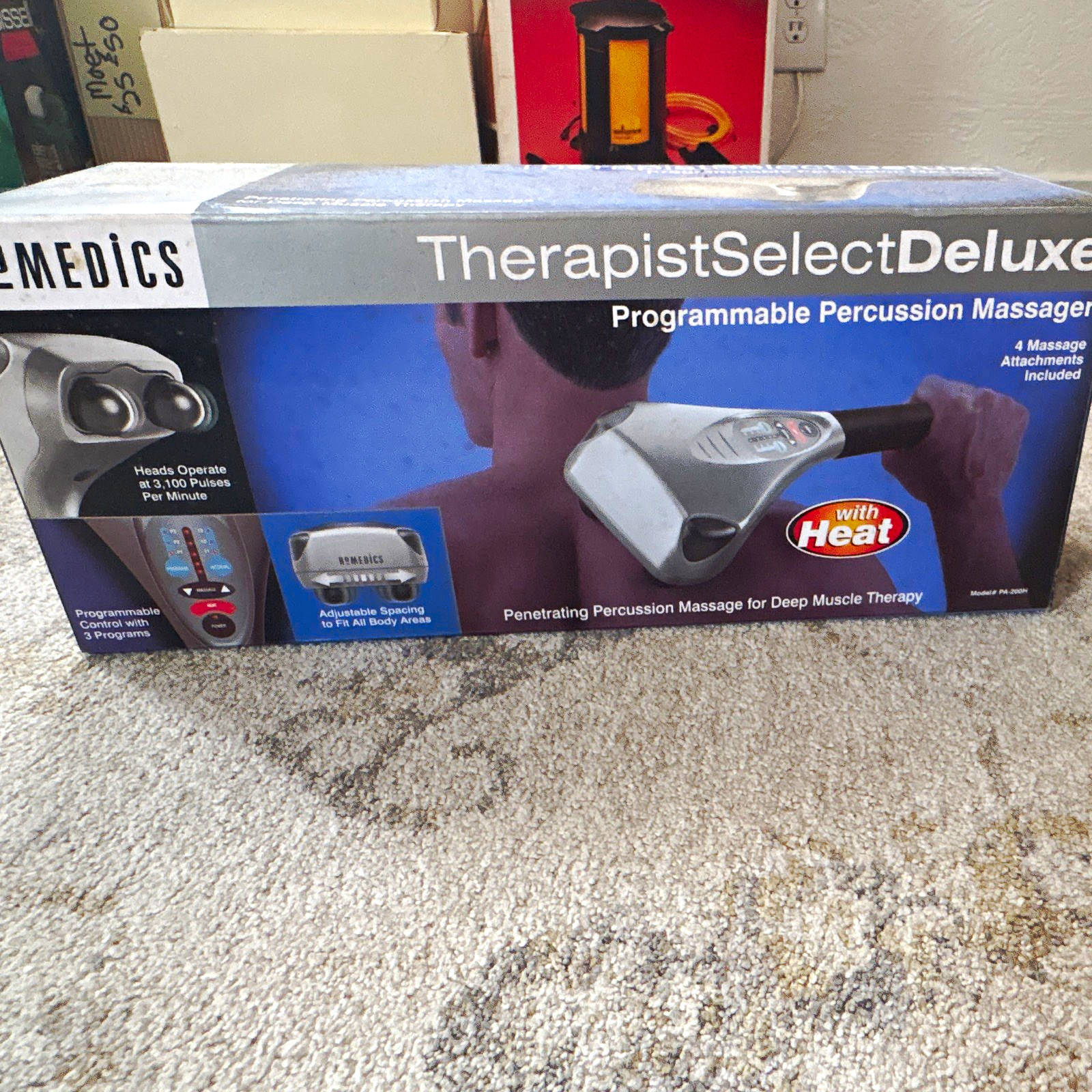 HoMedics TherapistSelect Deluxe Percussion Massager, Programmable Heat PA350H