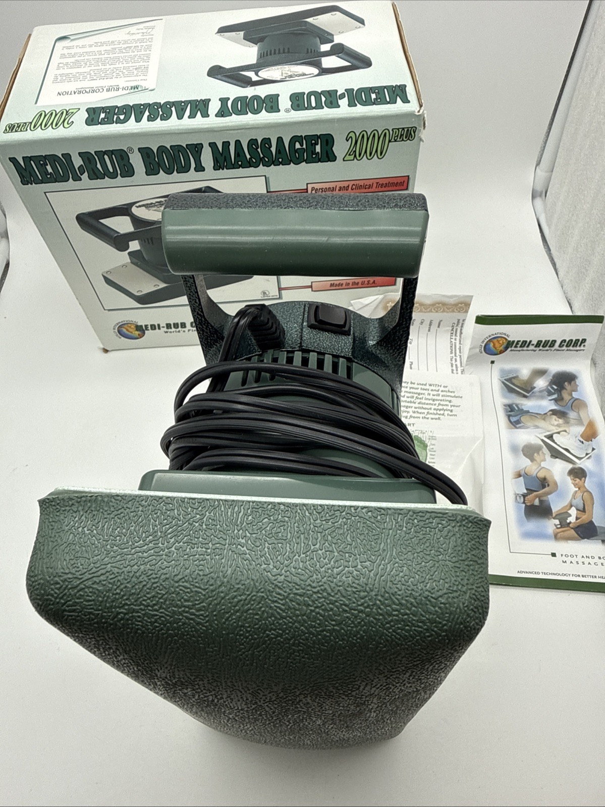 Medi-Rub Body Massager 2000 Plus MR-2 Powerful 2-Speed Motor USA Tested Working