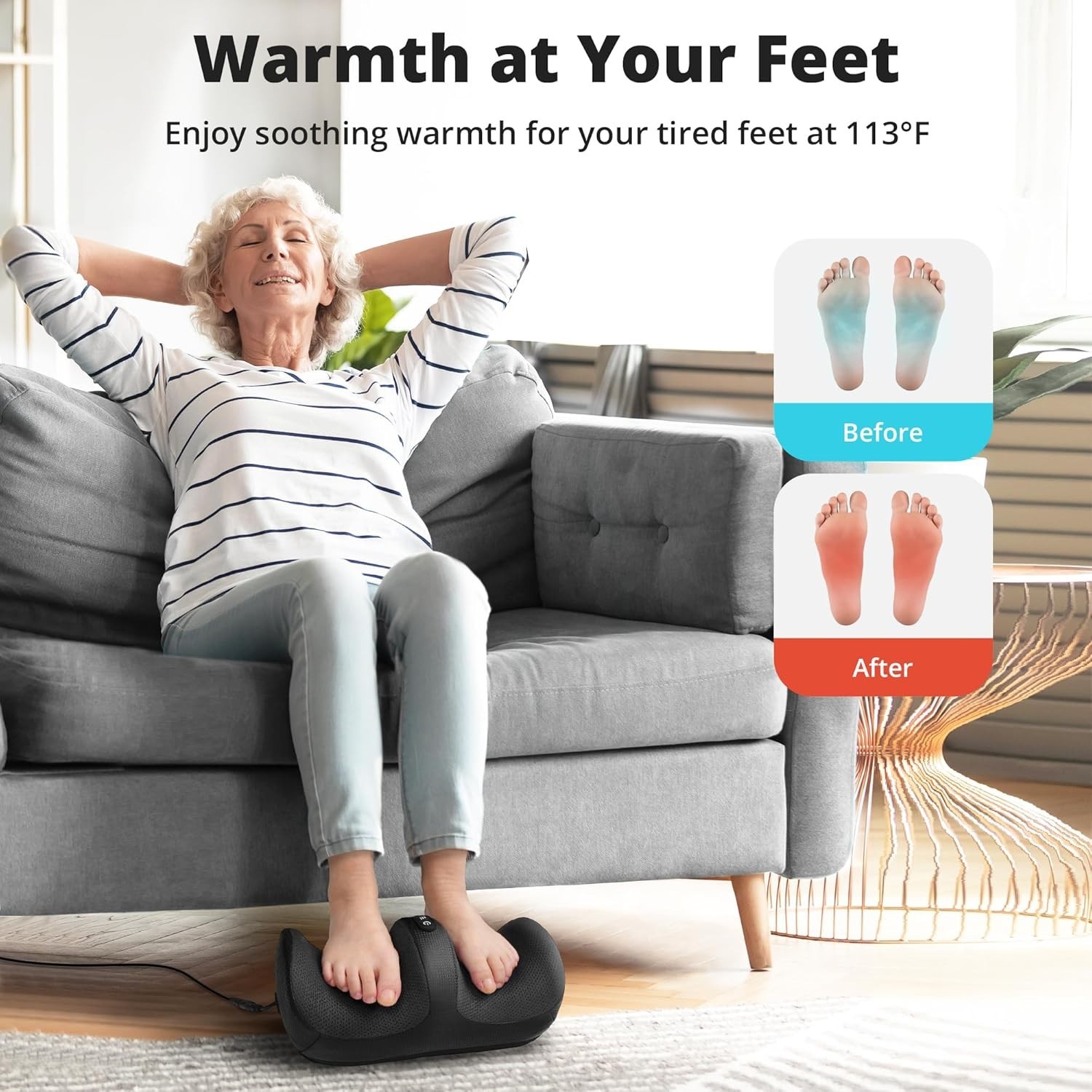 Multi-Function Foot Massager with Auto Shut-Off – Relaxation Therapy Device