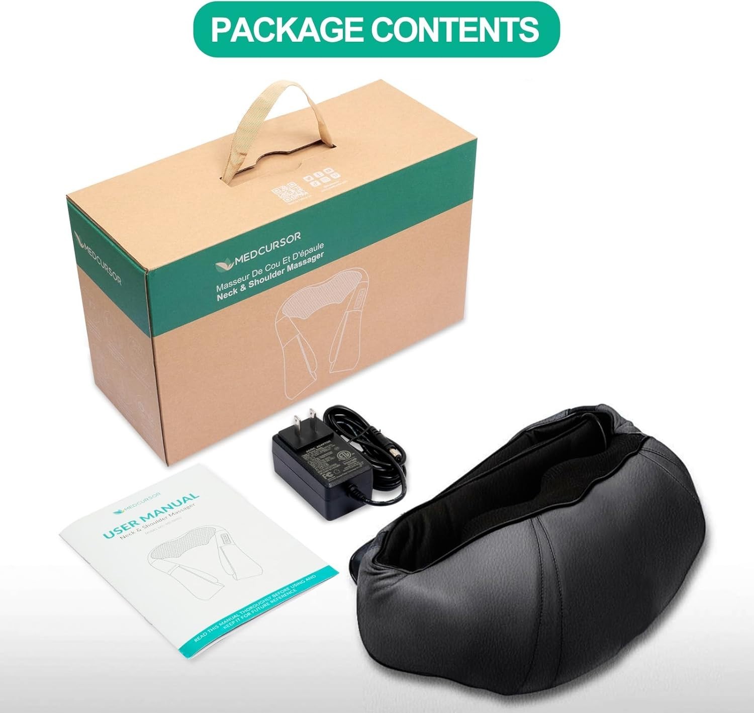 3-Speed Electric Neck and Back Massager with Soothing Heat – Perfect Gift Idea
