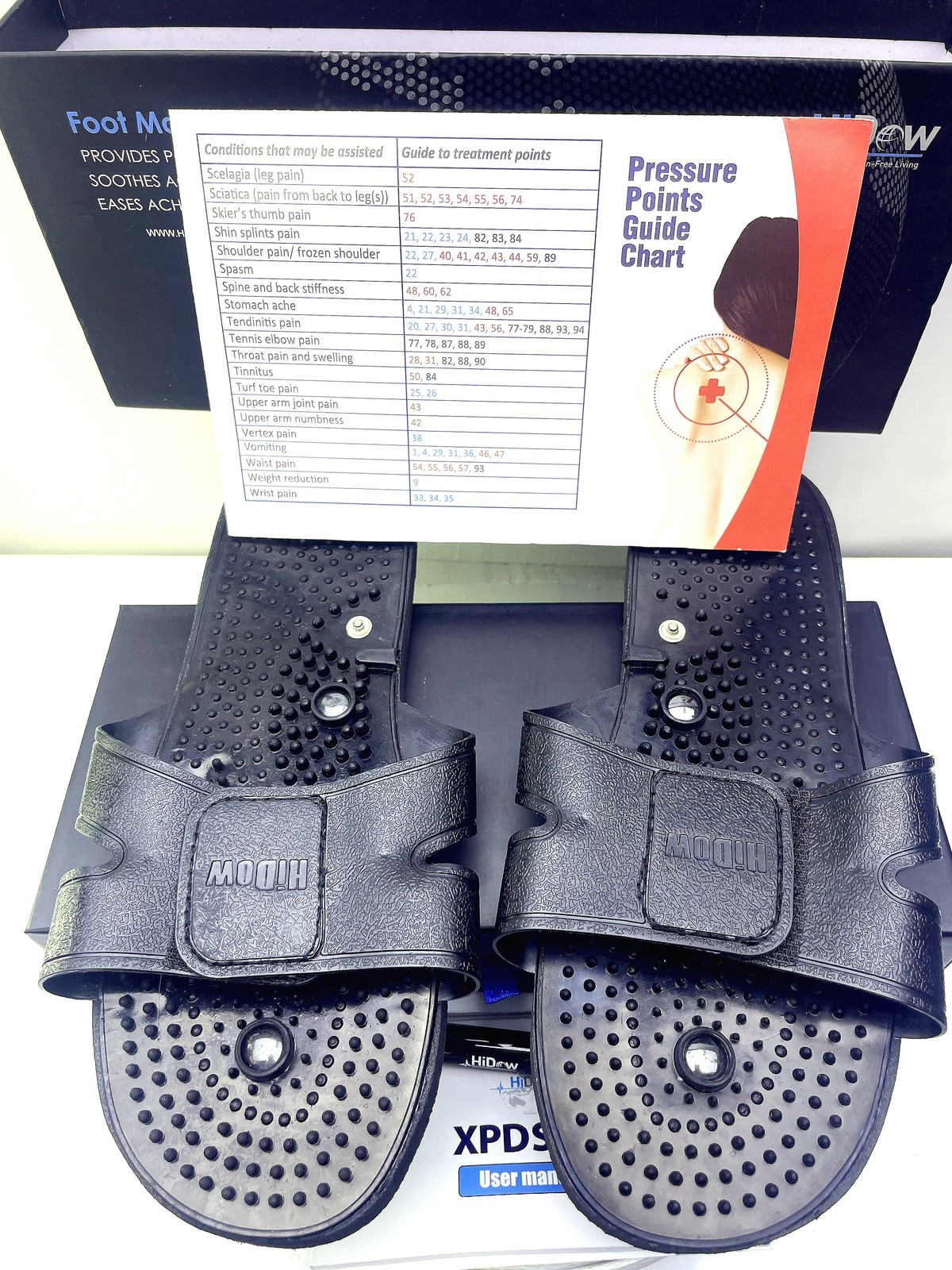 HiDow XPDS 18 TENS EMS Muscle Stimulator & Foot Massager Bundle New in Box