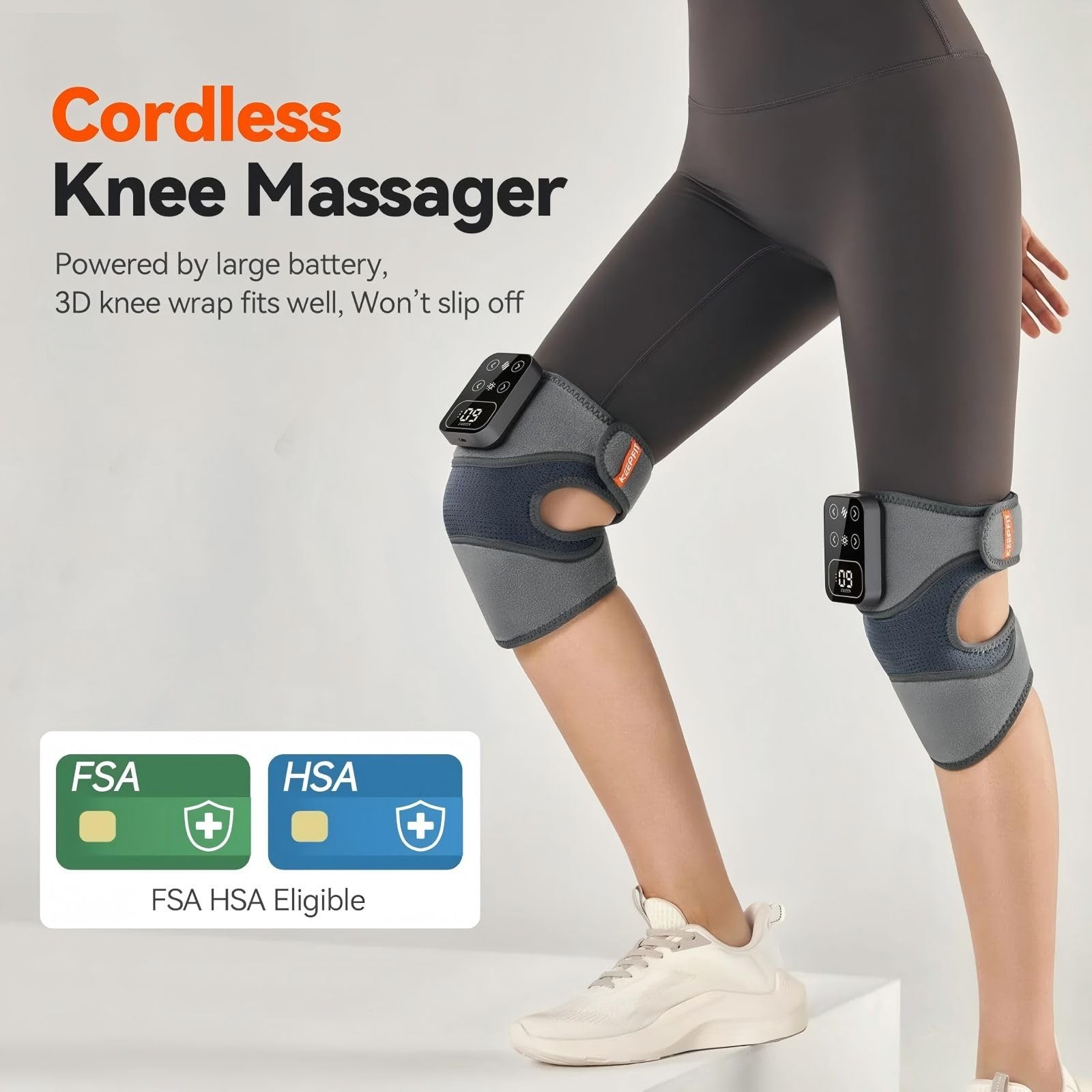 Cordless Knee Massager with Heat Vibration for Pain Relief, MAXwarm 4.0[2026 …