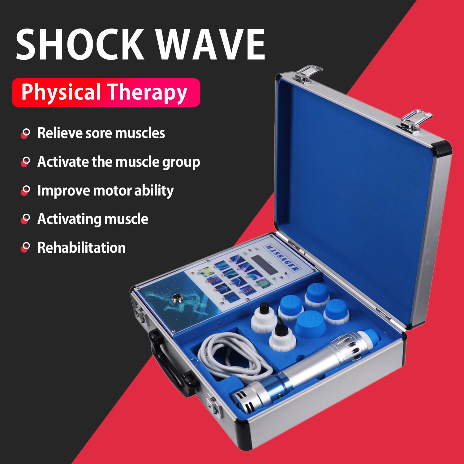 ED Shockwave Therapy Machine Shock Wave Body Massager for Pain Relief Treatment