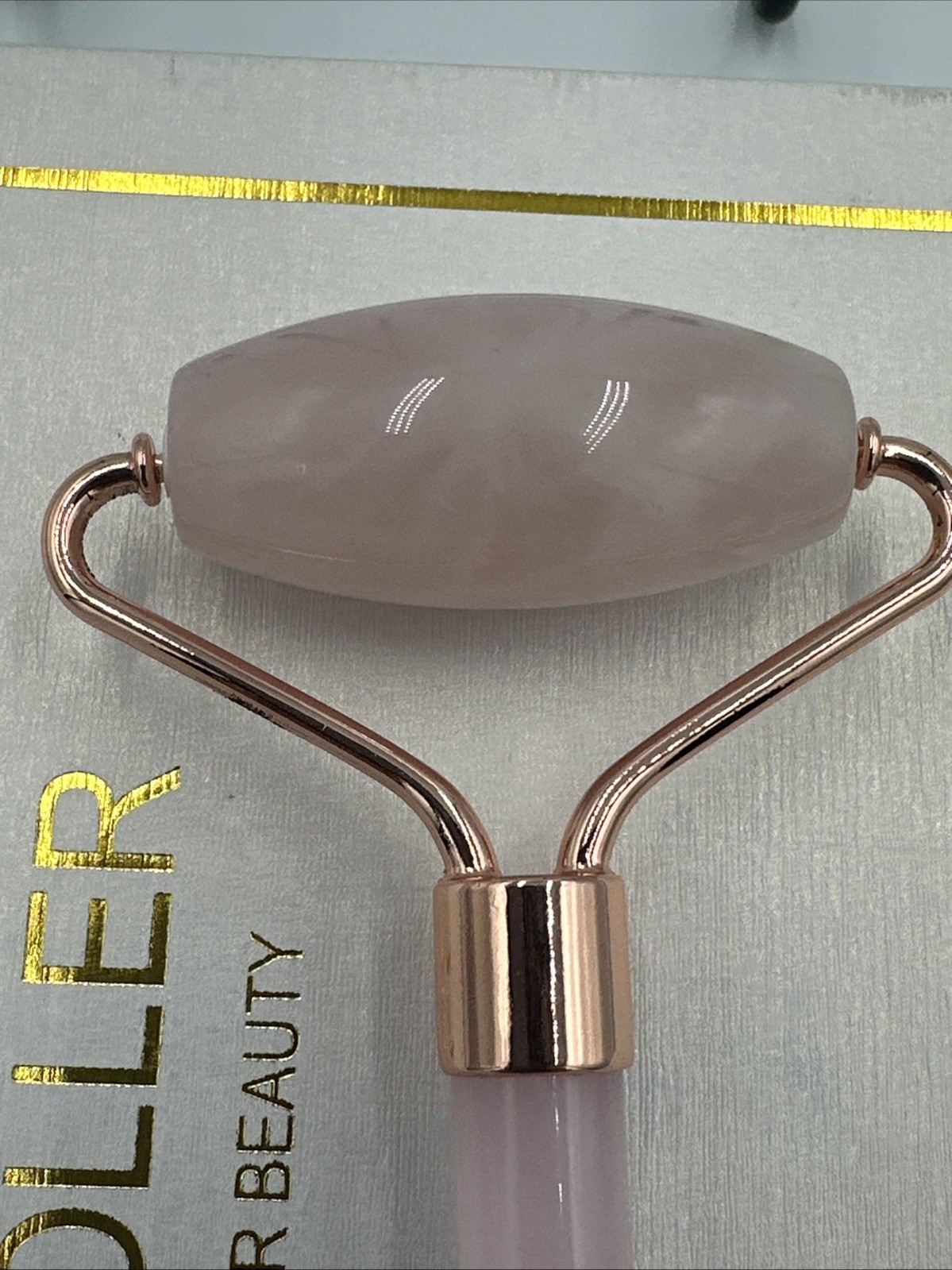 Rose Quartz Jade Roller & Gua Sha Set Facial Massage Tool – Reduce Puffiness