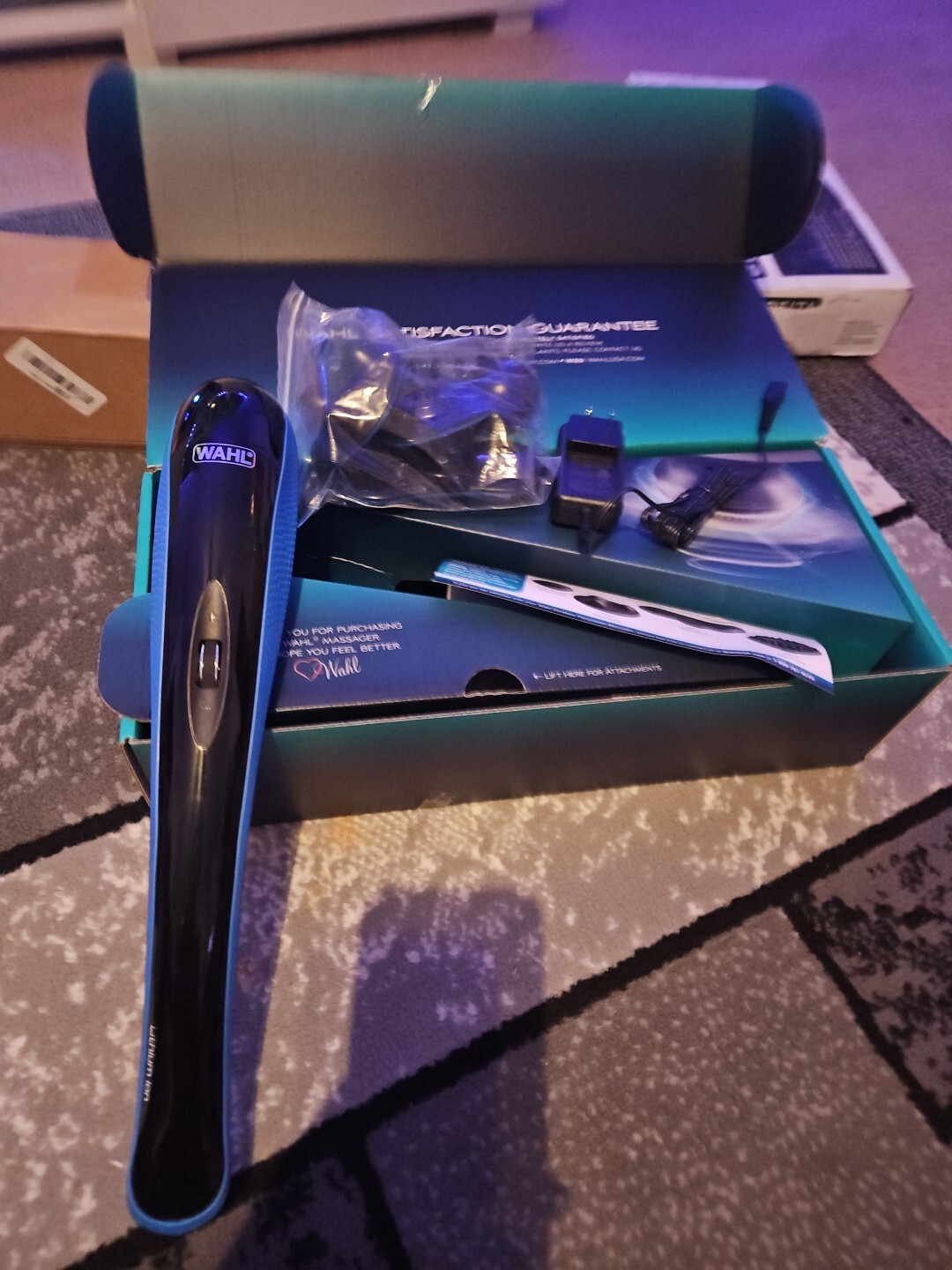 Wahl Lithium Ion Deep Tissue Long Handled Cordless Percussion Blue