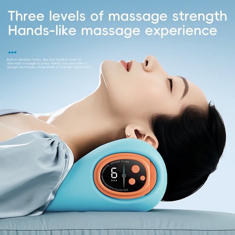 Portable Neck Massager 3 Adjustable Modes with Heat 26° Angle Cervical Traction