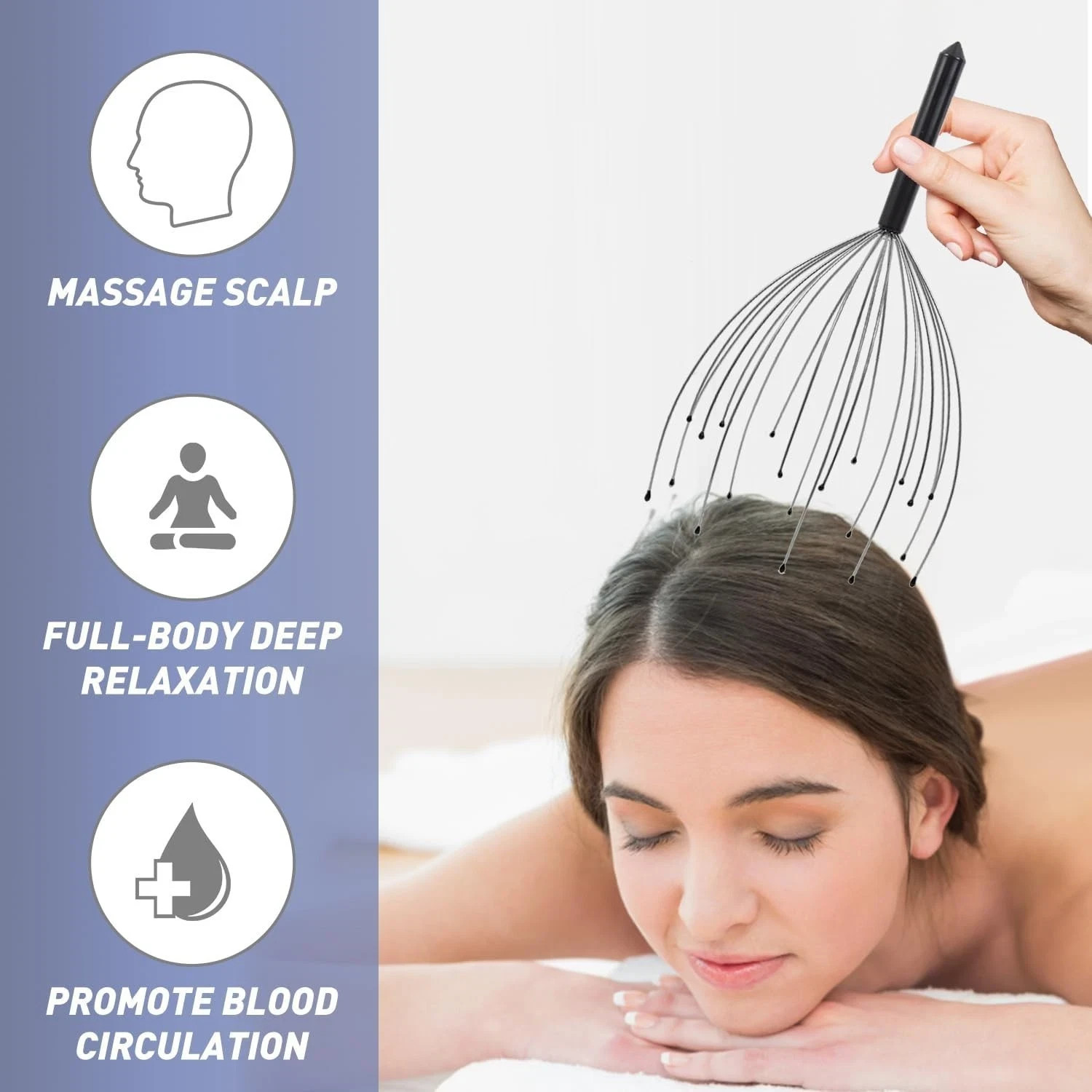 Svjetiq Head Massager Back Scratcher, 20 Fingers Head Scratcher Scalp Massager &