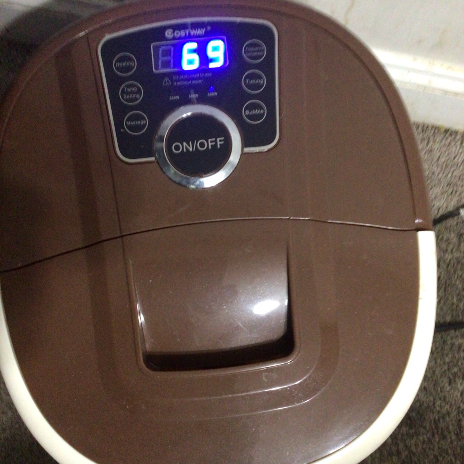 Costway Portable Electric Foot Spa Bath Shiatsu Roller Motorized Massager