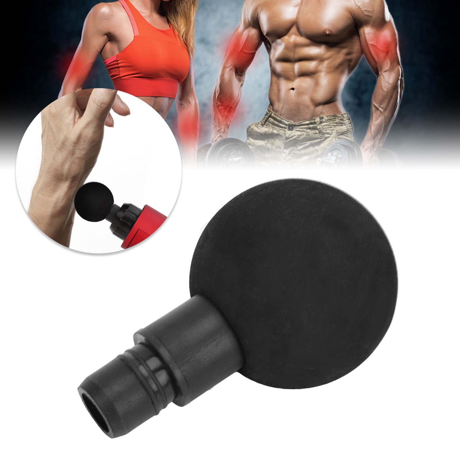 19mm Diameter Muscle Massager Head Deep Tissue Applicator Accessory Percussion M