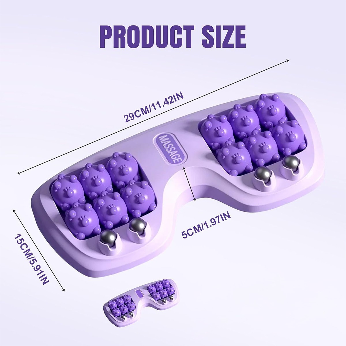 Dual Foot Massager Roller Foot Massage Plantar Fasciitis Relief Stress Relief