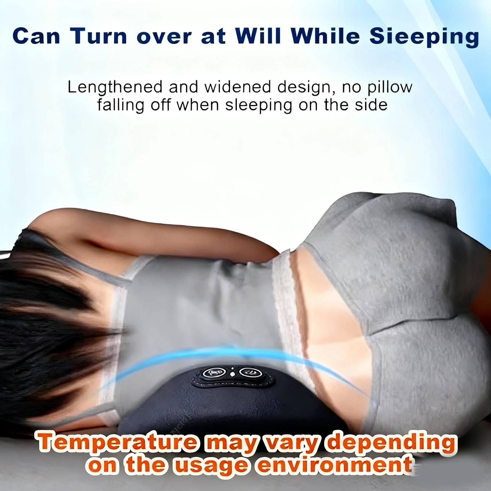 3 In 1 Electric Lumbar Support Pillow Smooth Spine Triple Fusion Back Massager