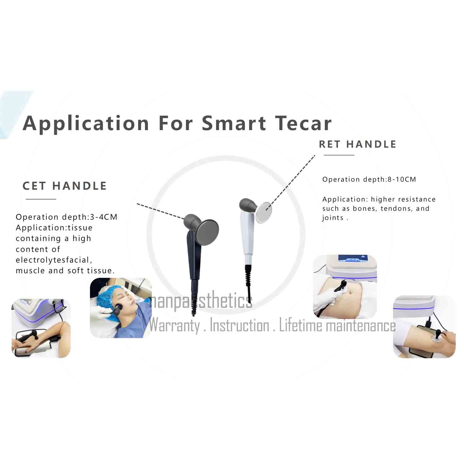 Smart Tecar Therapy Machine CET RET Pain Relief Sports Injury Facial Skin Care