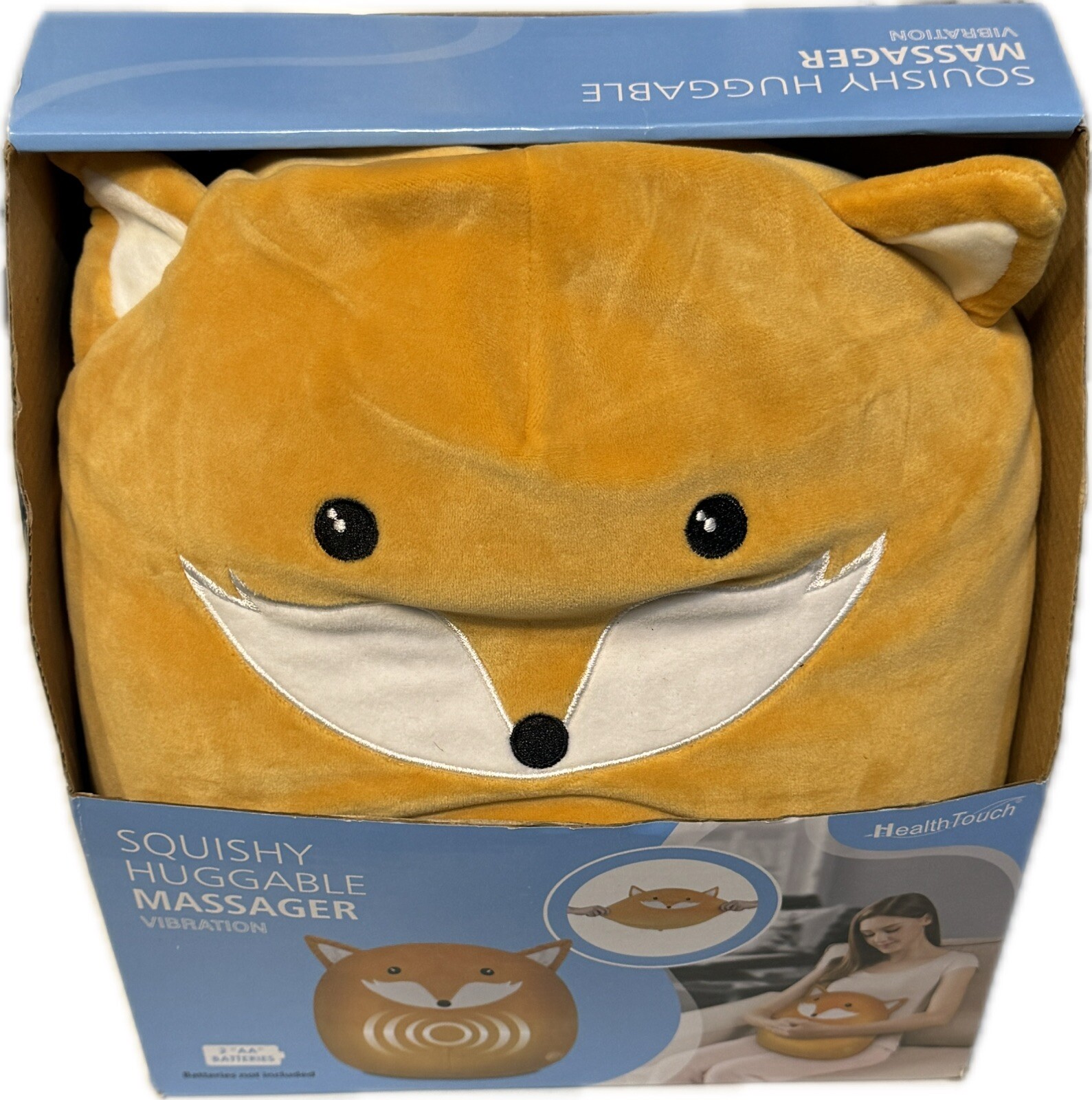 Health Touch Squishy Animal Massager – 12 inch Super Soft Fabric Cover, Massager