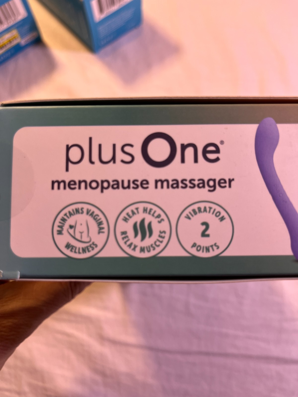 New Plus One Meno pause Massager Heat Helps Relax Muscles Vibration 2 point