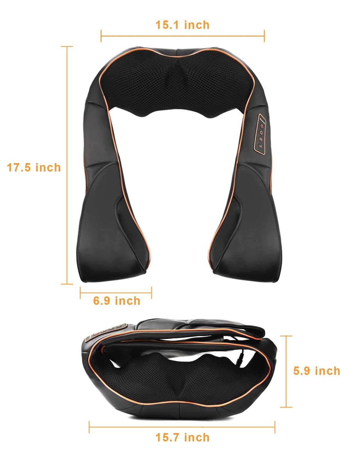 Neck Back Massager with Heat, Shiatsu Electric Deep Tissue with 3D Kneading M…