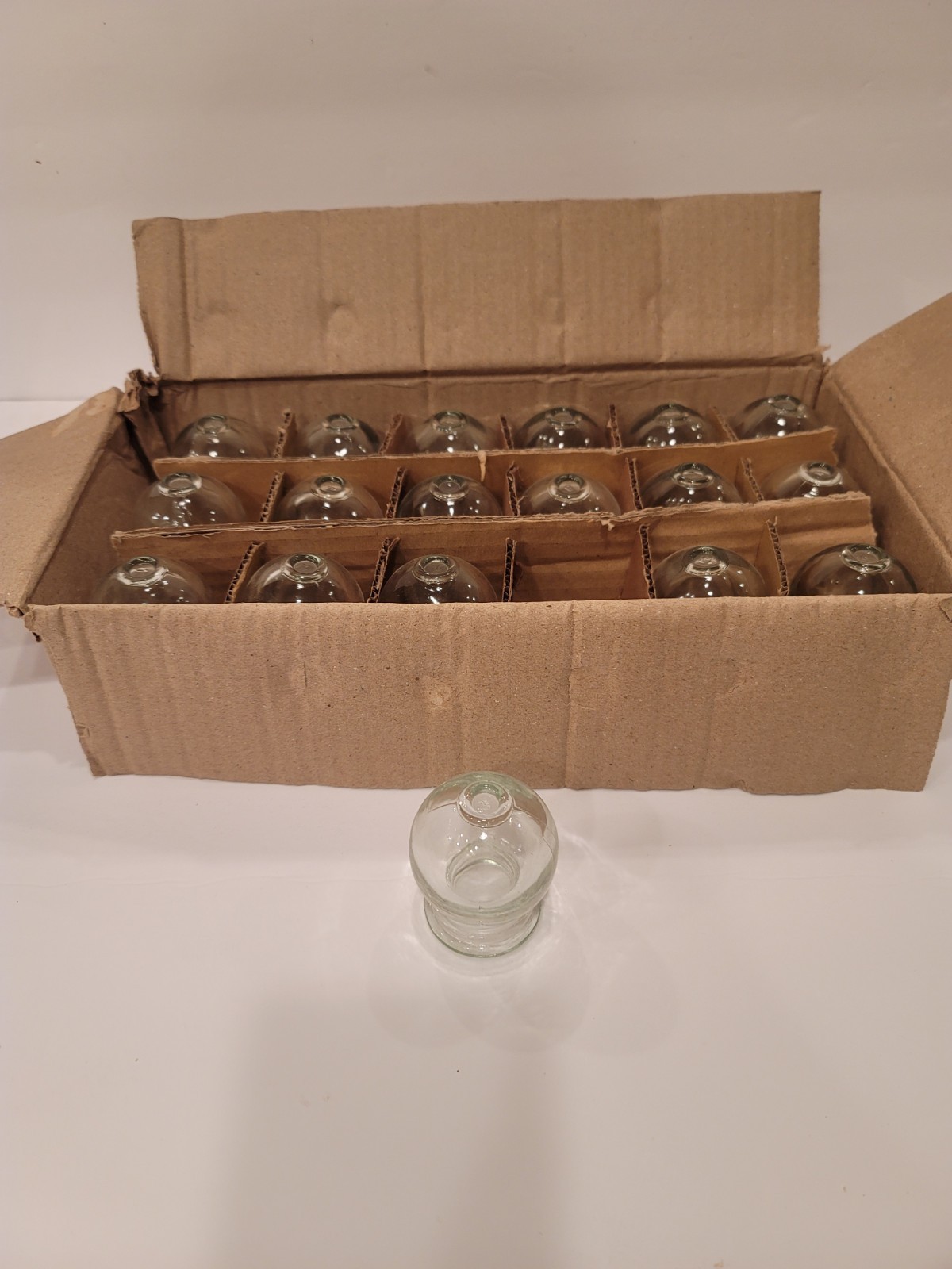 Glass Massage Cupping Cups Set 18pcs Anti-Cellulite Body Therapy 1.5″ Diameter