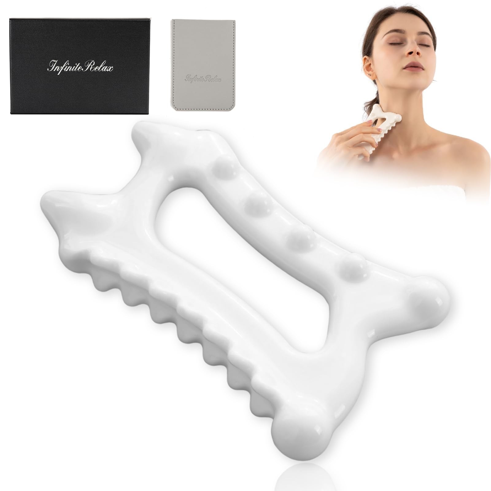 Ceramic Gua Sha Massage Tool, Advanced Face&Body Gua Sha Tools Skin Care for …