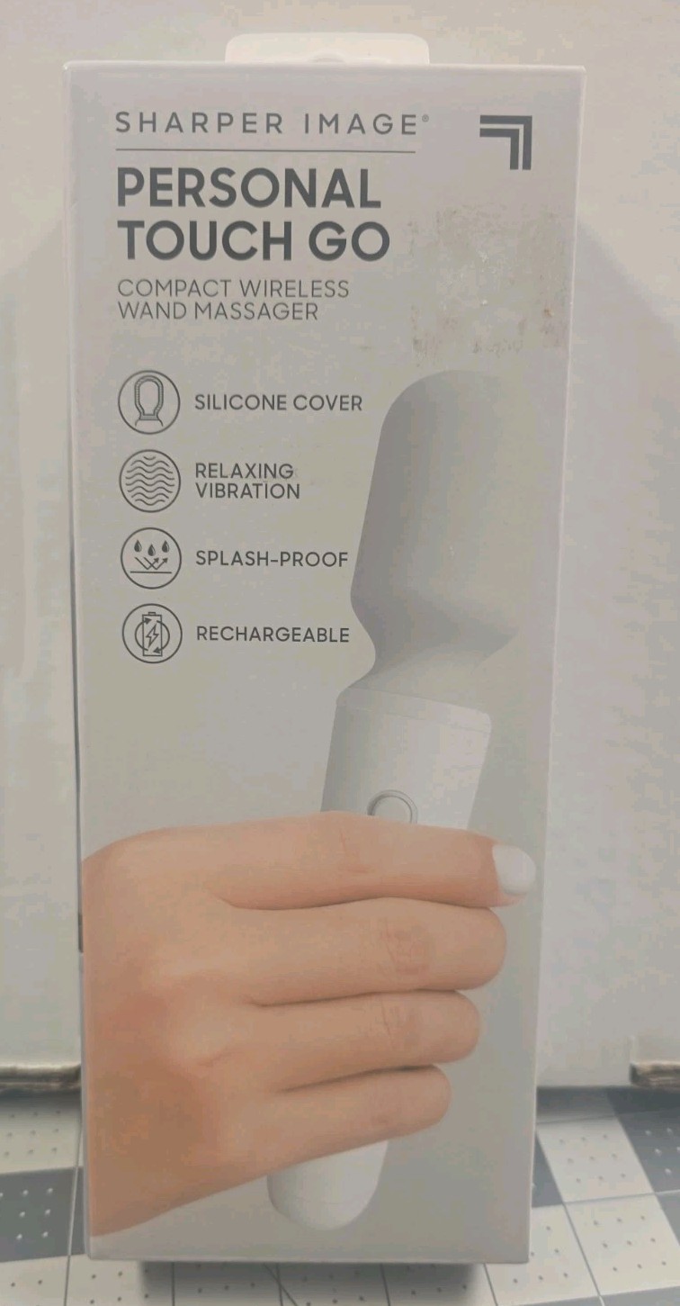 SHARPER IMAGE COMPACT WIRELESS PERSONAL WAND MASSAGER NEW Wand Rechargeable